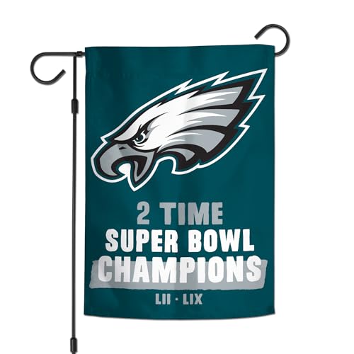 WinCraft Philadelphia Eagles Two-Time Super Bowl Champions 12 x 18 Double-Sided Garden Flag