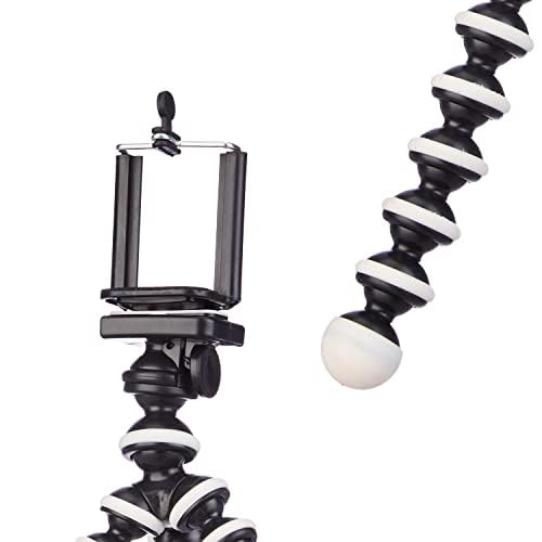 Image of Amazon Basics Gorilla Tripod /Mini Tripod for Mobile Phone with Phone Mount with Flexible Gorilla Stand for DSLR, Action Cameras, Ring Lights, Panel Reflectors, Umbrellas, and Flashlights