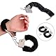 Satin Augenbinde Augenmaske Blindfold Seiden Schlafmaske Schlafbrille Weiche Spielsatin Augenmaske mit Metall Handschellen mit Plüsch Handfesseln Sex-Spielzeug für Paare Bondage Handschelle Set
