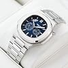 REEF TIGER Automatic Watch, Blue Dial, Stainless Steel Band, Silver Case
