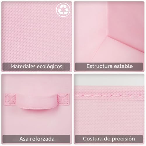 Miniatura 5 de Granny Says Cubos Almacenaje, Pack De 6 Cubos De Almacenamiento 33x33, Cajas Almacenaje Tela, Cestas Organizadoras, Cajas Organizadoras Plegable, Kallax Accesorios, Cajas Para Estanterias, Colorido