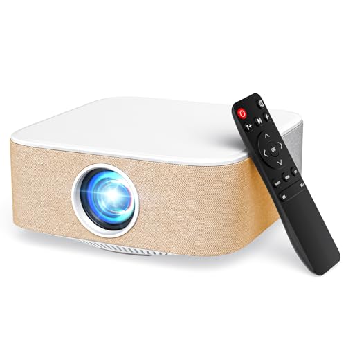 HAPPRUN Projector, [Electric Focus] Mini Projector, 1080P Support Portable Bluetooth Projector With Speaker, 200' Support Outdoor Movie Projector Compatible With Smartphone/HDMI/USB/AV/Fire Stick/PS5