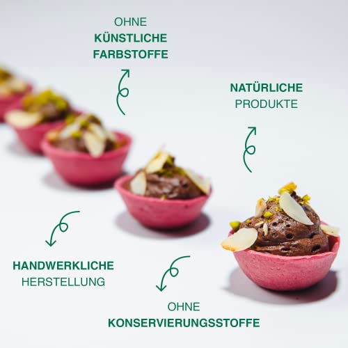 CROC’IN - Teigschälchen zum Bestücken Farbneutral - Tarteboden für süße Stückchen oder herzhafte Aperitifhäppchen - Handwerklich hergestellt & Vegan - Ideal Für Catering & Restaurants - 240 Stück