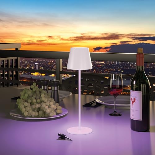 Lampe de table LED RVB Realpower dimmable à batterie blanc - 4