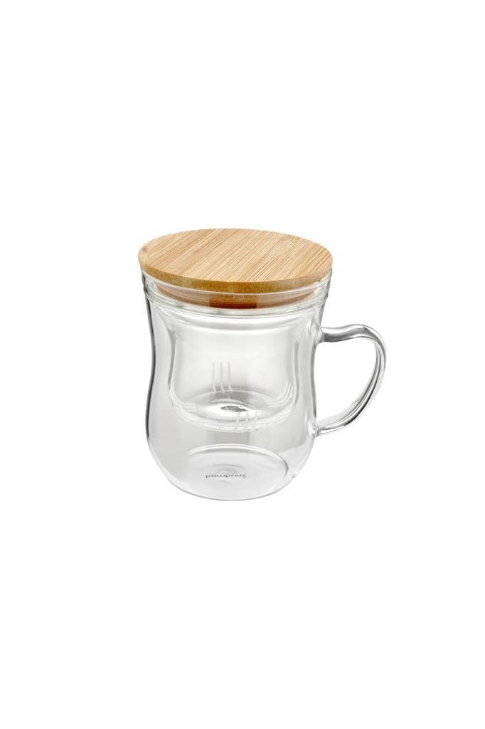 Brew - Süzgeçli Cam Çay Bardağı 400ml
