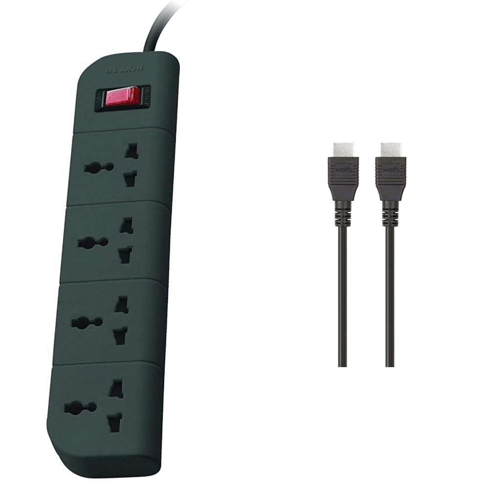 Belkin 4-Socket Surge Protector Universal Socket with 5Ft (1.5-Meter) Heavy Duty Cable Overload Prot-image-15