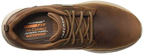 Image of Skechers Men's Delson- Antigo Trainers Black (Black Blk) 6 (39.5 EU) | Casual, Waterproof, Air-Cooled Memory Foam, Leather, Slip-On