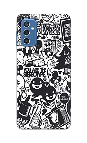 Image of Printed Hard Back Cover Case for Samsung Galaxy M52 5G Back Cover (Mixed Cartoon) -1302