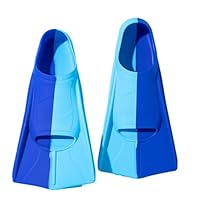 ENEN Palmes Natation, Palmes De Plongée Courtes Palmes De Natation Souples Silicone Pour La Plongée, Snorkeling Et La Natation, Pour Enfants Adultes (XXS(34-35 Yards),Bleu