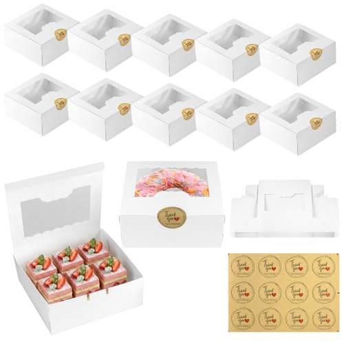 Pack of 20 Cookie Boxes with Viewing Window Cupcake Boxes Biscuit Boxes