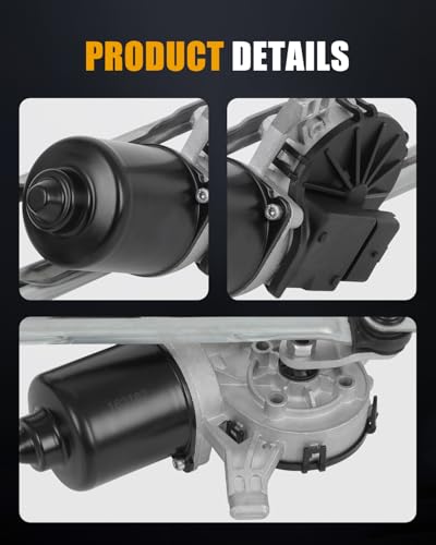 Image of ROADFAR Front Wiper Motor and Linkage Assy Replacement for Renault for Megane III 2009-2019 064300344010,TGECS05E Wiper Motor 4 Pins