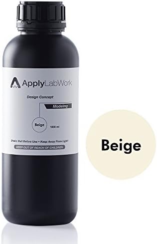 ApplyLabWork MD-R001BG Formlabs Compatible 3D Resin, Design Concept Series, Modeling SLA UV Printing Material, 1 Liter, Beige