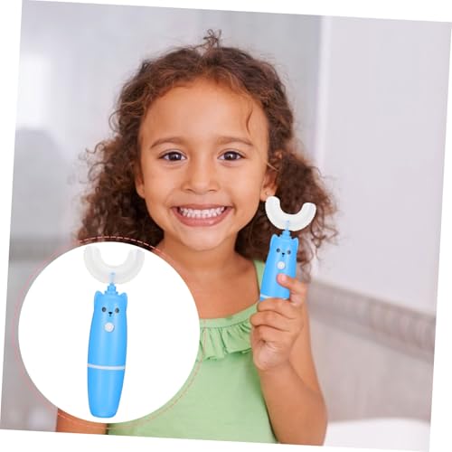 Beaupretty Elektrische Zahnbürste für Kinderzahnreinigungszahnbürste Borsten Zahnbürste Kieselgel Blau – Bild 8