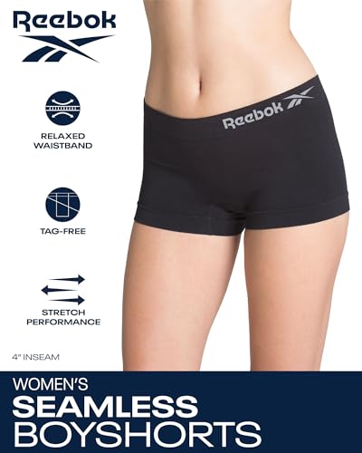 Image of Reebok Womens Boyshorts - 5 Pack Performance Seamless Underwear, 3 inch Inseam