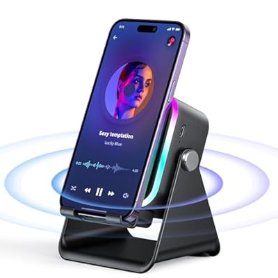 Induction Speaker with Phone Stand 5 in 1 Wirel...