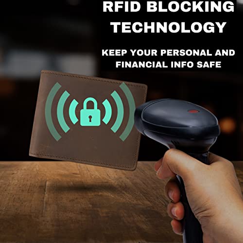 Image of Stealth Mode Leather Bifold Wallet for Men With ID Window and RFID Blocking