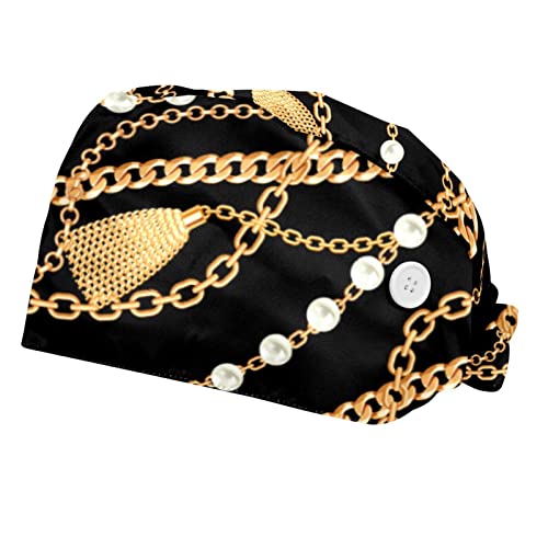 Chapeaux bouffants JDEZ haut de gamme à motif de chaînes pour professionnels