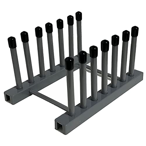 AUXPhome Vinyl Record Storage Holder - Grey - Silicone - 6 LP Albums (7" and 12") - Adaptable to Various Record Formats - Image 2