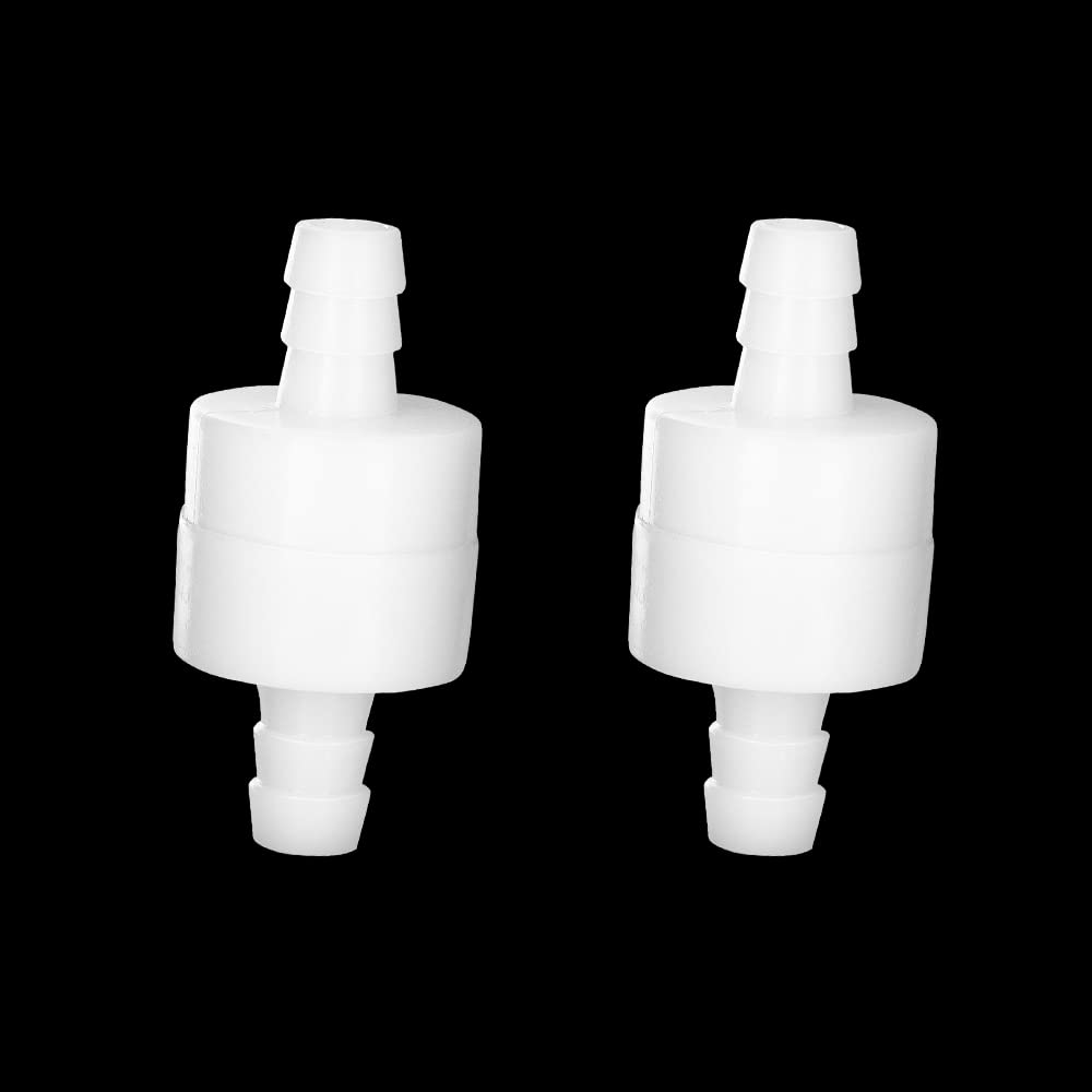 Feelers 2Pcs 3/16" (4Mm) One Way Inline Check Valve Non-Return One-Way Air Water Gas Check Valve Ozone Resistance Pvdf, Pack Of 2