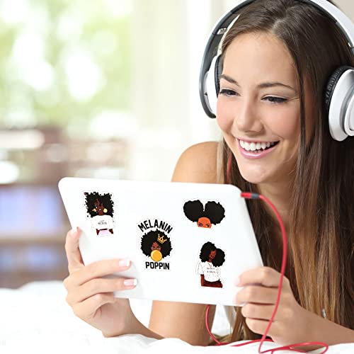 100 Pieces Melanin Poppin Stickers Black Girl Pop Singer Computer Decal For Laptop Water Bottles Skateboard Graffiti Patches, Trendy Waterproof Vinyl Stickers For Teens (Stylish) #TOP5