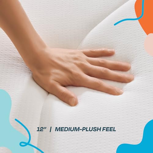 Image of Linenspa 12 Inch Hybrid Mattress - Medium Plush Feel - Twin - Bed in a Box