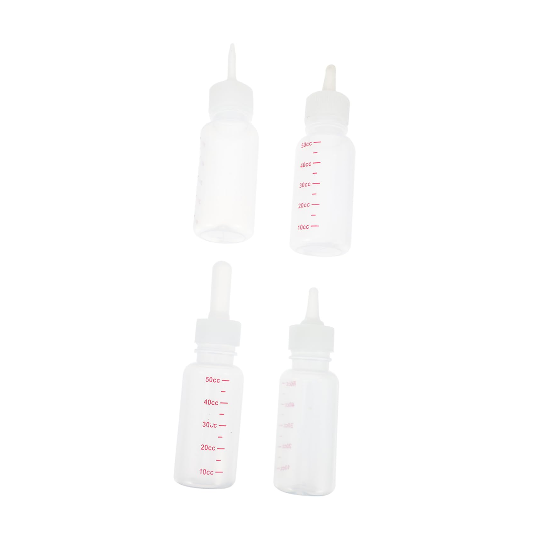 Mikikit 4pcs Pet Nursing Bottles for Cats Dogs Feeders Portable Lightweight Pet Accessories for Feeding Medicine Administration Easy to Durable Design