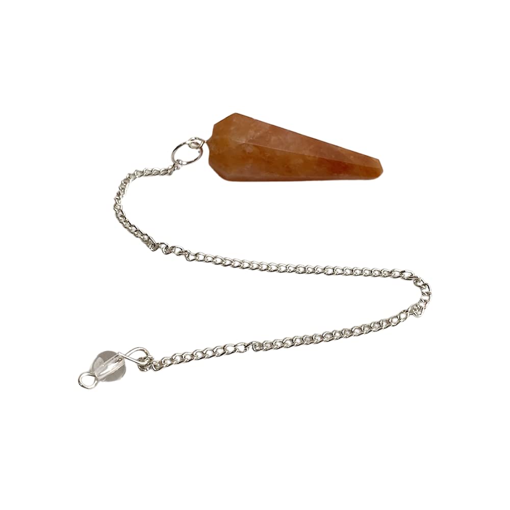 VIE Pendulum with Chain, Red Aventurine
