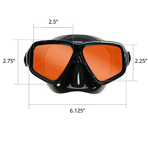 Evo Hi Definition Mask And Snorkel Combo - Dual Lens - Snorkel Mask Adult - Scuba Mask And Snorkel Set Adult - Scuba Diving Mask With Valve - Dive Mask - Scuba Diving Accessories - Scuba Gear #TOP4