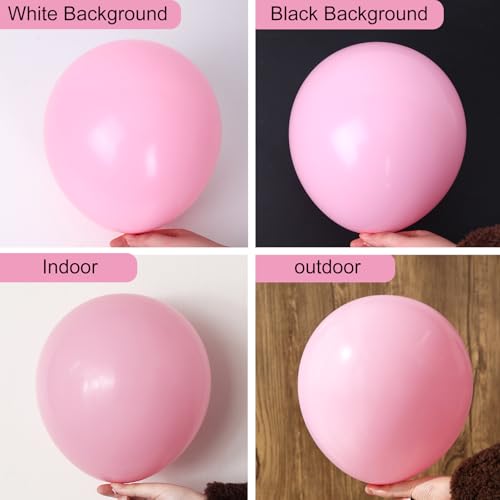 Image of RUBFAC 129pcs Pastel Pink Balloons Different Sizes 18 12 10 5 Inches for Garland Arch, Light Pink Balloons for Birthday Valentine's Day Baby Shower Gender Reveal Wedding Party Decoration