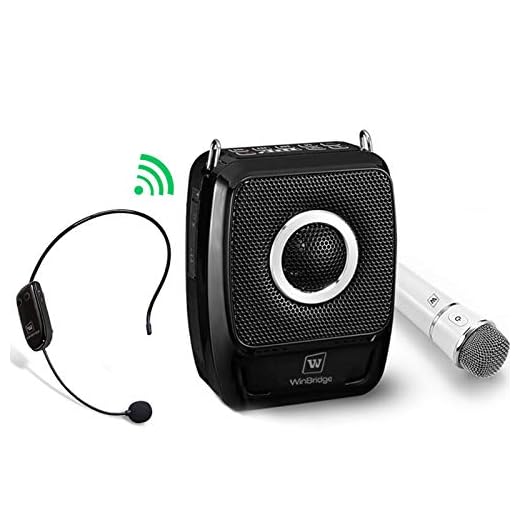 W WINBRIDGE Portable PA System, Bluetooth Speaker with Microphone, 2 Mic and Speaker Small, Wireless Voice Amplifier 25 Watts for Presentation,Teaching, Karaoke etc S92 Pro