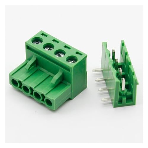 Terminales de tornillo para PCB con conector de 4 pines en ángulo recto HT5.08 3