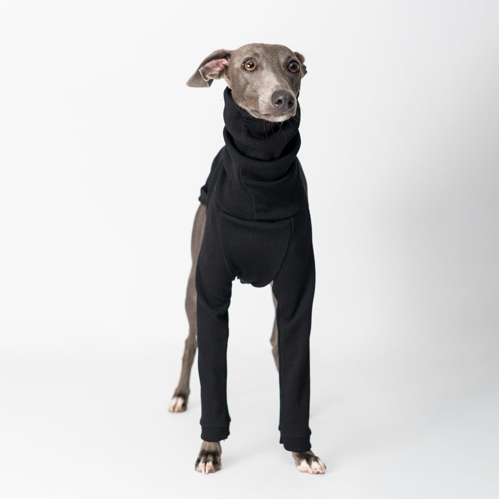 Thermo-Hundepullover für italienische Windhunde, Rollkragen, schmale Passform, weicher Stretch-Pullover für kleine Hunde (M)