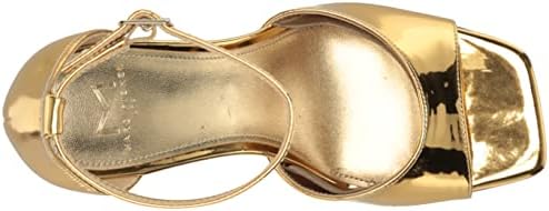 Marc Fisher LTD Women's Camira Wedge Sandal, Gold Mirror Metallic, 6.5 | Image 4