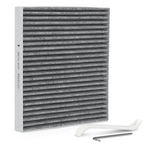 Image of Cabin Air Filter with Activated Carbon Compatible with Chrysler, Dodge, Jeep & Ram Models - 200, Sebring, Caliber, Journey, Compass, Patriot, 1500, 2500, 3500 - Replace# 5058693AA CF10729