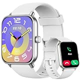 Smartwatch Donna, 1.8" Orologio Smartwatch con Alexa Integrato, Effettua/Risposta Chiamate, Fitness Tracker con Cardiofrequenzimetro/Contapassi/SpO2/Sonno, 110+ Sportive, IP68 per Android iOS - Bianco