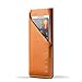 Mujjo Leather Wallet Sleeve compatible with iPhone XS / X, 2-3 Card Pocket, Slim Fit Design, Japanese Suede Lining (Tan)