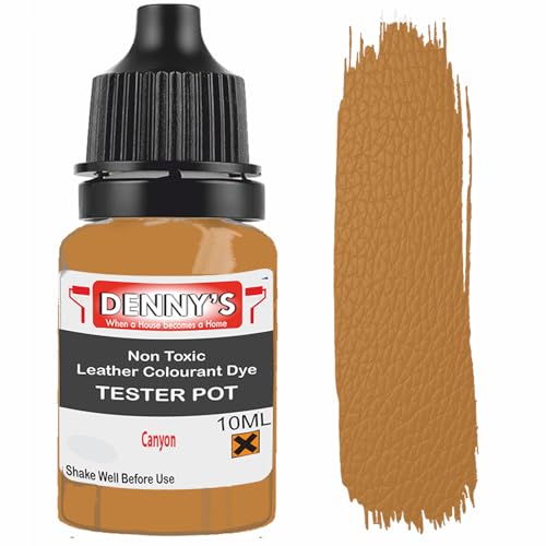 All in One Leather Colourant Self Seal Leather Dye Repair Paint for Furniture, Sofas, Car Seats (Canyon, 10ml Tester Bottle)