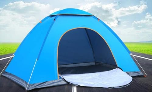 Image of 4 Person Tent for Picnic,Hiking,Camping Portable Waterproof Outdoor Tent House with Cover Bag (Multicolor)