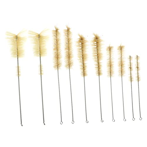 FAVOMOTO 10pcs Set Bottle Brush Test Tube Brush Wine Decanter Brush Bottle Cleaner Bottle Cleaning Brush Bottle Washer Bottle Brush Pipe Cleaning Brush Pipe Cleaners Nylon