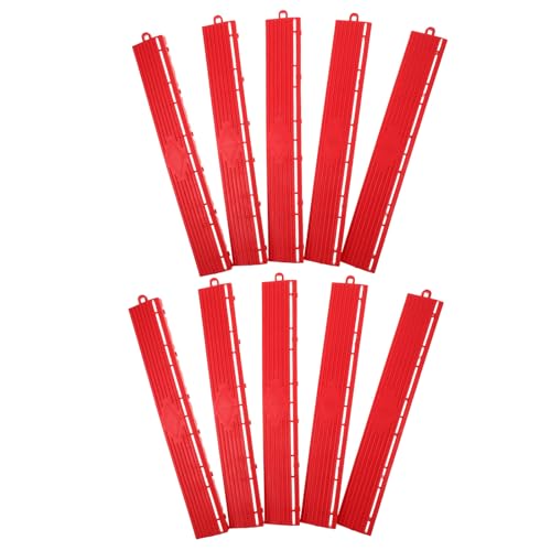 Rampa para bordes de suelo de garaje modular roja de plástico pack de 10 2