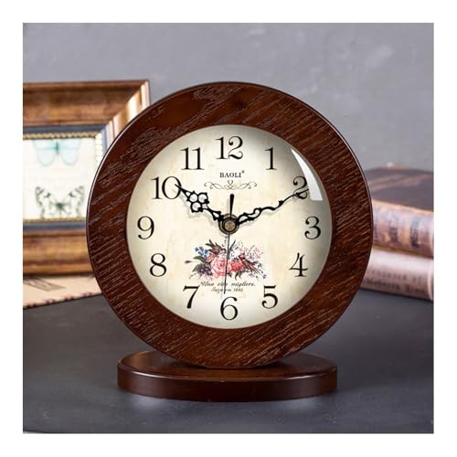 Reloj de mesa de madera con péndulo para decoración de salón 4