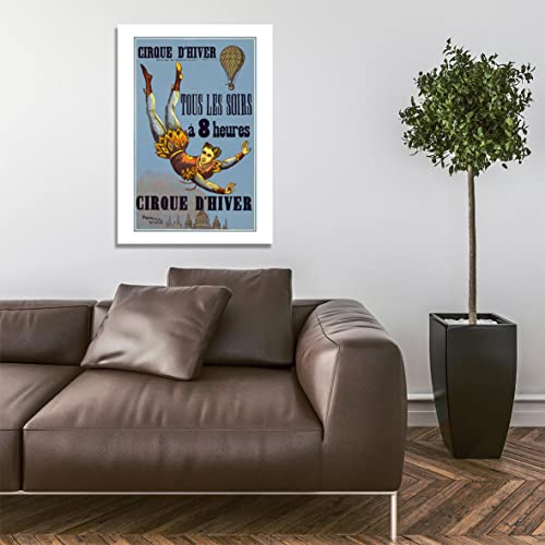 Cirque Winter affiche encadrée mat Spiffing Prints décoration murale maison format moyen - 5