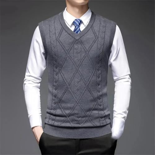 Men’S Business Casual Pullover, Warm Sleeveless Wool Knitted Sweater Vest, Tops3