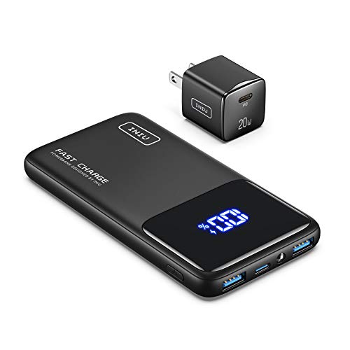 ?Bundle-2 Items? INIU 20W PD3.0 Fast Charge USB Wall Charger + INIU 10500mAh Fast Charging Portable Charger