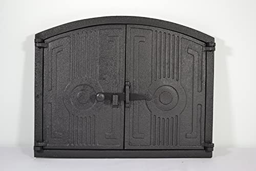 SEZAM double porte légère pour fours en fonte - avec verrou de porte, demi-cercle, porte four à...
