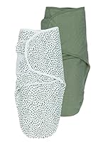 Meyco Baby Pucksack - 2er Pack - 0-3 Monate - Pucktuch Swaddle für Neugeborene - 100 % Baumwolle - Oeko Tex zertifiziert - weicher Schlafkomfort - feuchtigkeitsabsorbierend - Cheetah - Waldgrün