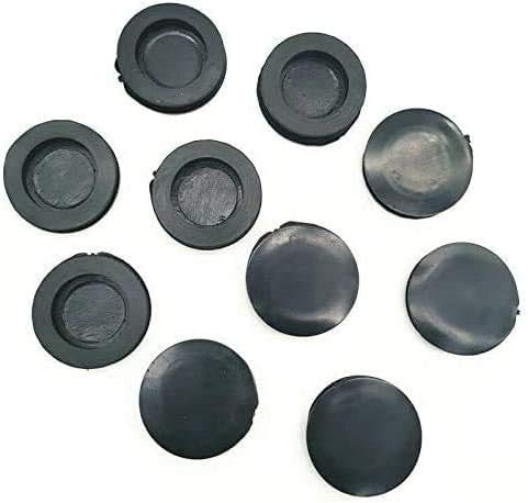 EatingBiting 10Pcs Outer Diameter: 37mm/1.45" Inner Diameter: 23mm/0.9" Black Rubber Money Saving Box Piggy Bank Box Closure Plug Stopper Cover