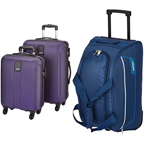 Image of Safari Thorium Sharp Anti-Scratch Combo Set of 2 Small, Medium Polycarbonate Check-in 4 Wheel Hard Suitcase