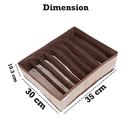 Image of HOKIPO Undergarment Organizer Storage Box for Drawers Bra Panty Socks Tie Lingerie Organizer for Wardrobe (IN-335)