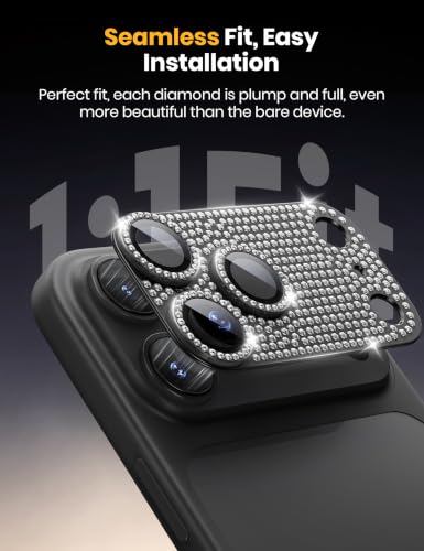 Image of Hoerrye for Phone 18 Pro Max Camera Lens Protector - Bling Diamond